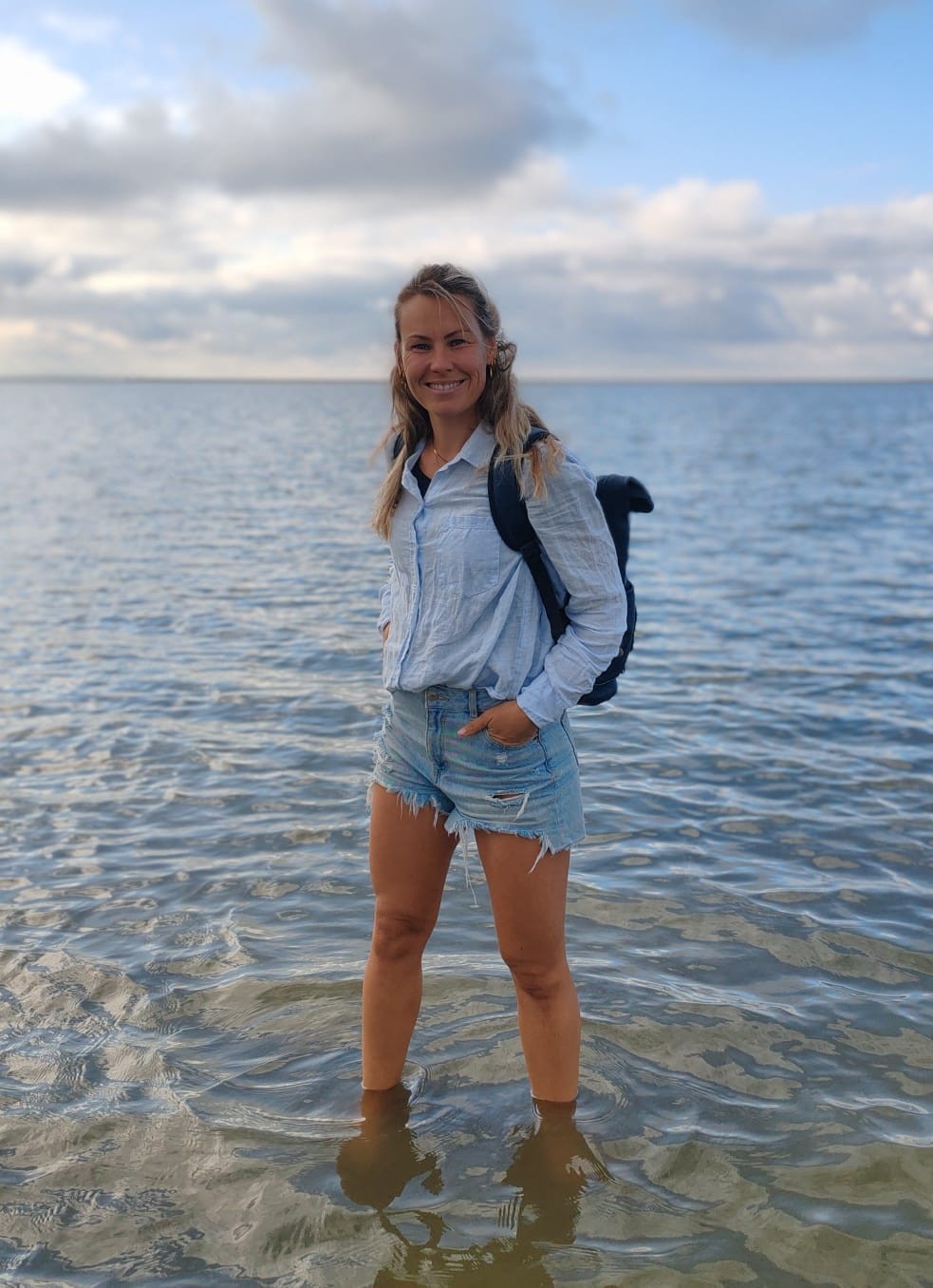 Yvonne Wicherts in het water